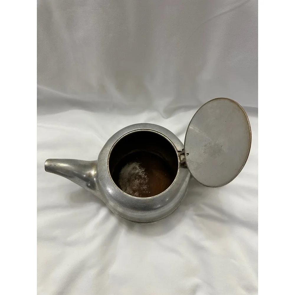 Vintage Picqout Ware Teapot Stainless Wood Handle Mid‎ Century